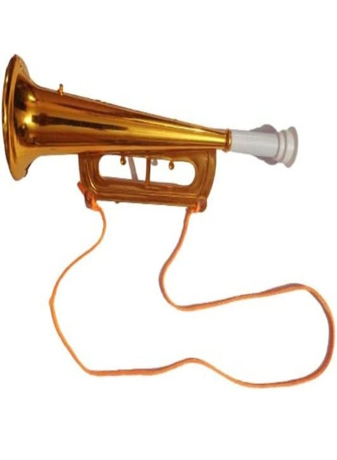 FULLFILLS Children Football Stadium Cheer Fan Horns(Noise Maker) Soccer Ball Cheerleading Kid Trumpet Learning Education Toys (Pack of 5 pcs) Golden Colour - Image 1